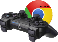 Sony sixasis (marca borrada) y logo de Chrome